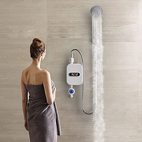 Instantaneous Electrical Bathe Heater - Tankless Water Heater with LCD Digital Show for Instantaneous Scorching Water in Kitchen and Toilet