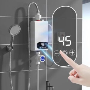 Wall-Mounted Electrical Instantaneous Water Heater with LCD Show for Toilet and Kitchen – Perfect for Scorching Showers and Dwelling Heating