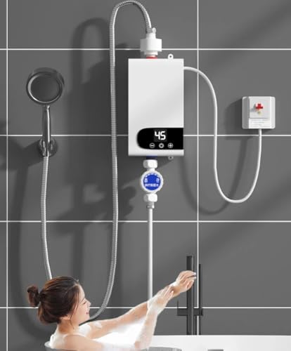 Wall-Mounted Prompt Electrical Water Heater with LCD Show for Rest room Showers and Kitchen Heating